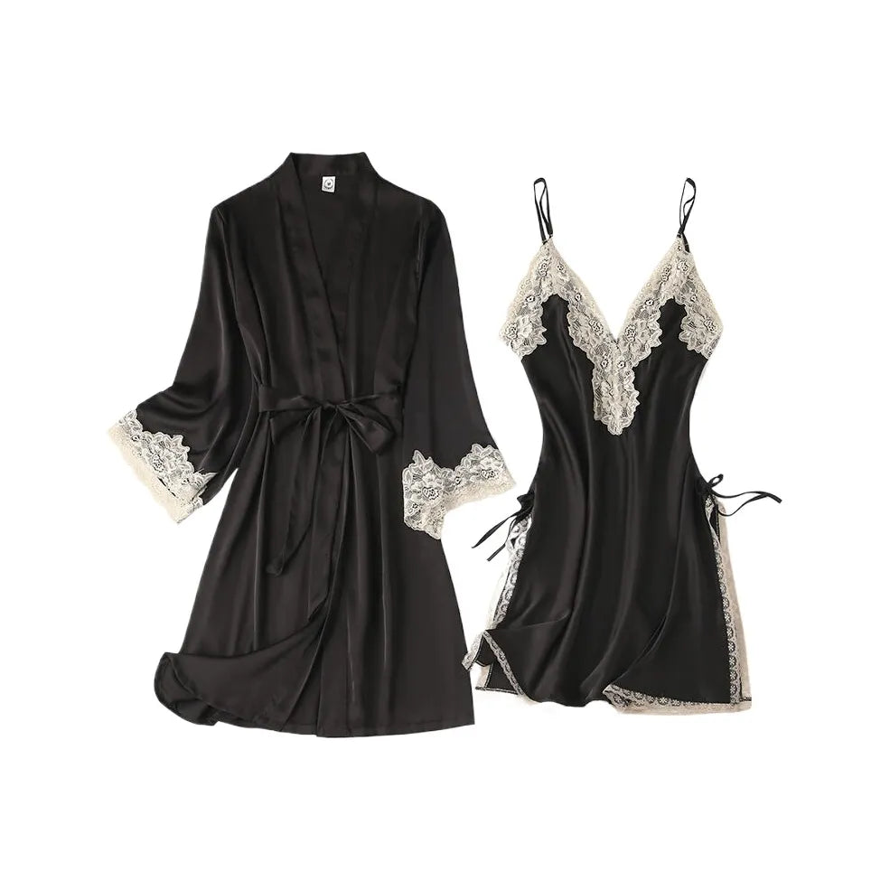Tayan fashion simple and comfortable lace high-grade homestay pajamas set women