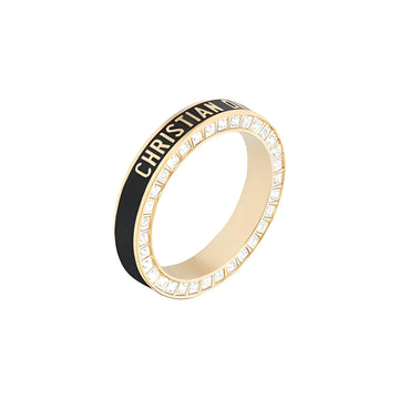 DIOR Логотип бренда Dior кристаллическое кольцо мужское и женское парное черное